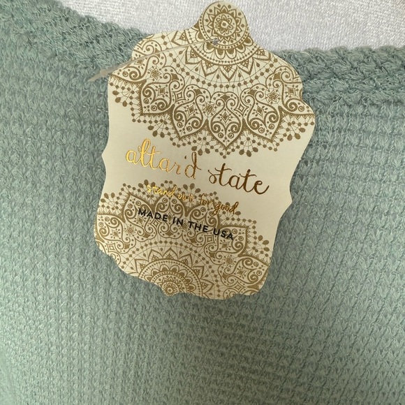 NWT Altar’d State Mint Green Peplum Tank Top Size Medium - Picture 6 of 7